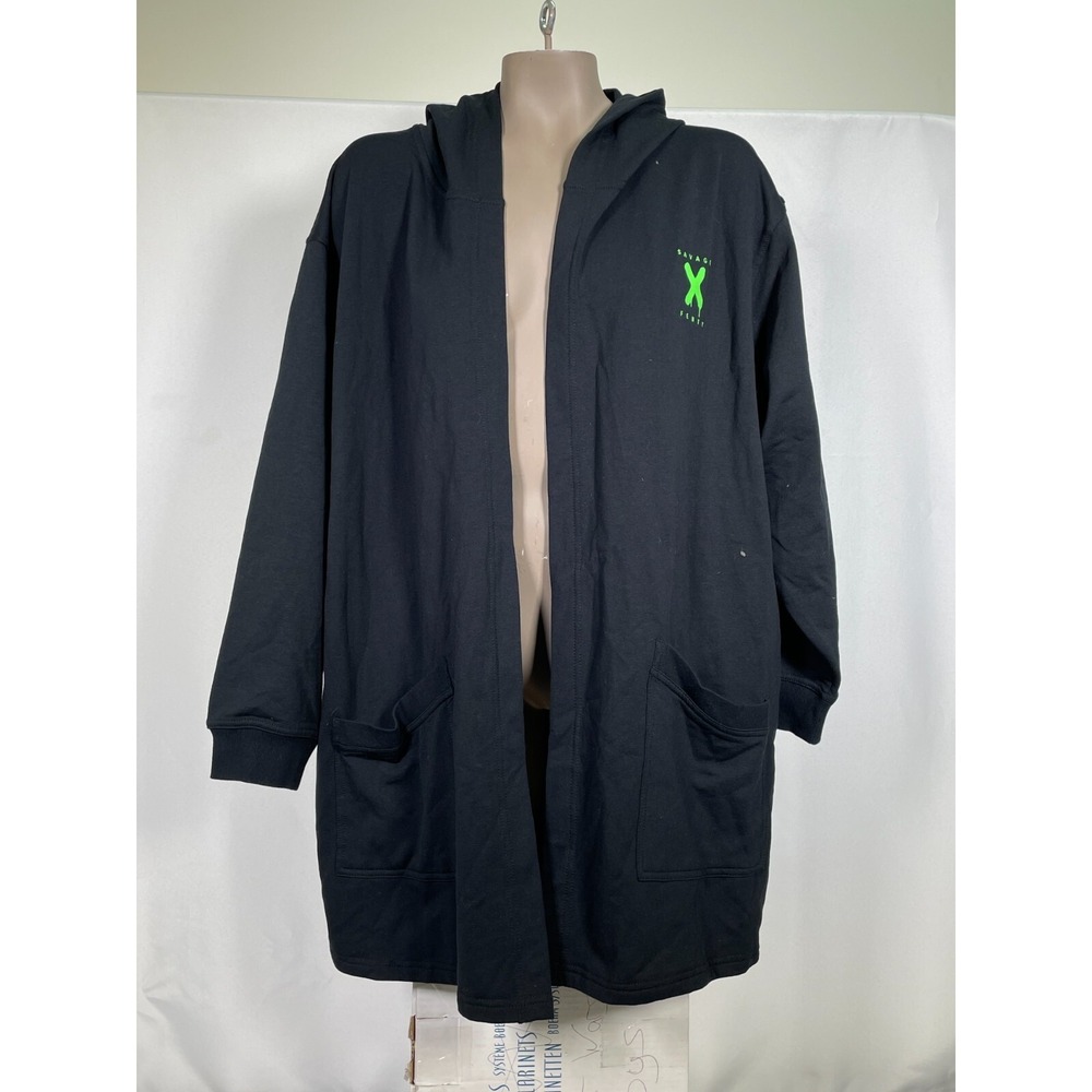 Savage X Fenty Rihanna Showgirl Hooded Short Robe Women's SMALL NWT